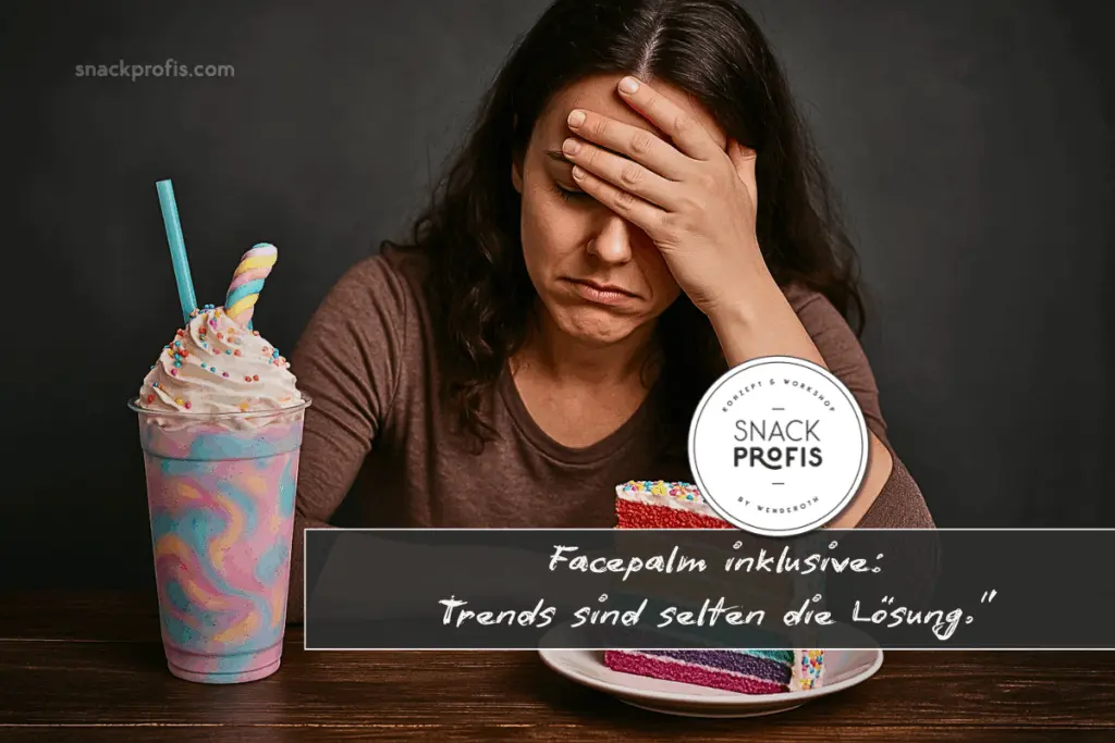 Warum Trends riskant sind, Entwicklungen wie vegan & Snackification aber Pflicht. So machst du dein Snackgeschäft zukunftssicher.