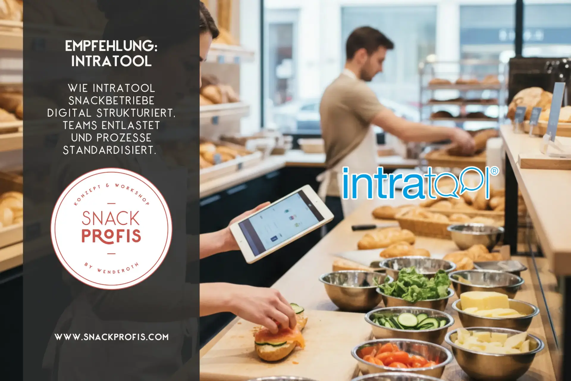 Wie Intratool Snackbetriebe digital strukturiert, Teams entlastet und Prozesse standardisiert. Die SNACKPROFIS befüllen Handbücher, Aufgaben und Schulungen direkt im System.